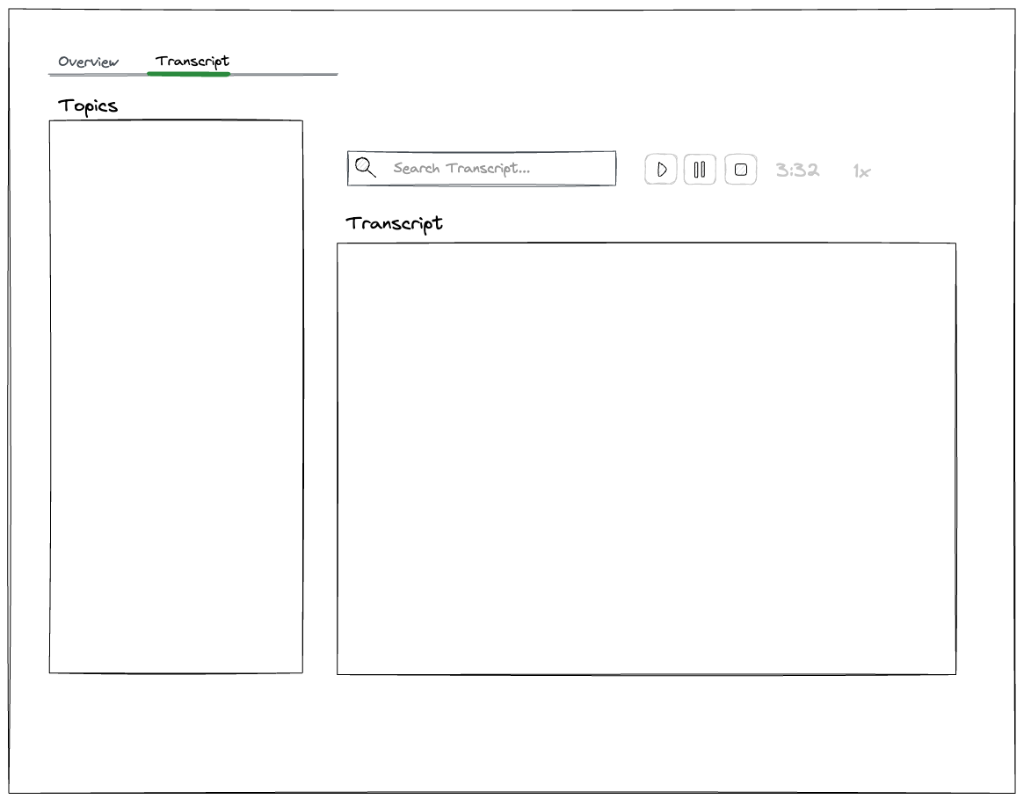 Meeting Summary Transcript Tab